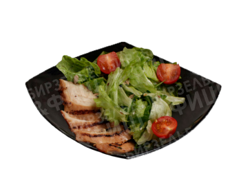 Теплый салат с куриным филе